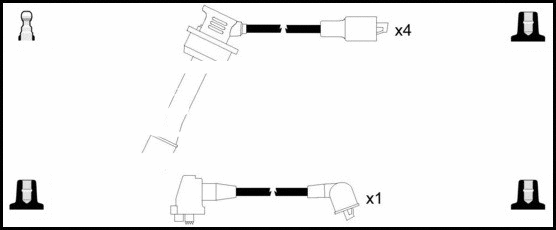 Kit de câbles d'allumage LEMARK HOES1125
