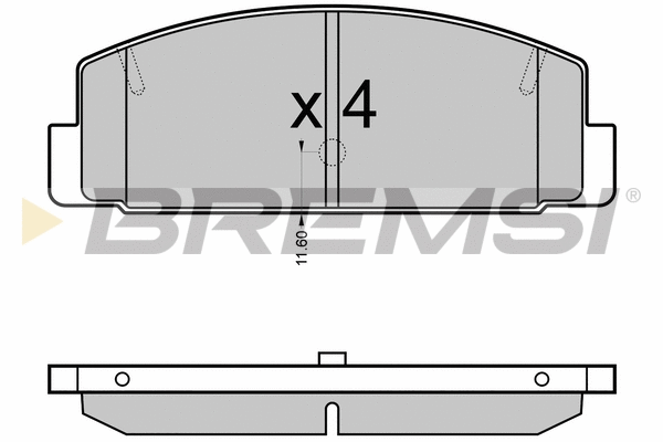 Kit de plaquettes de frein, frein à disque BREMSI BP3090
