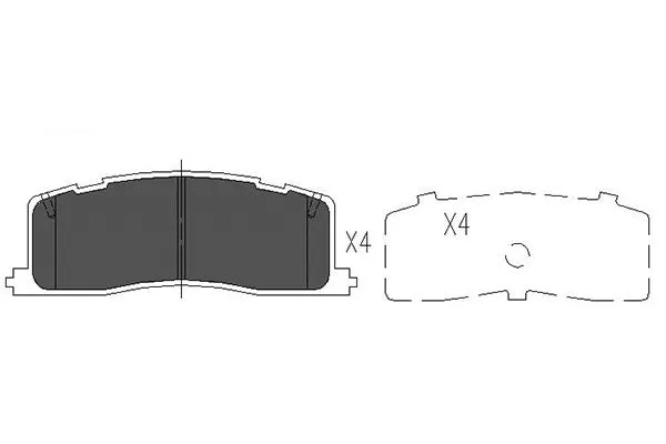 Kit de plaquettes de frein, frein à disque KAVO PARTS KBP-9059