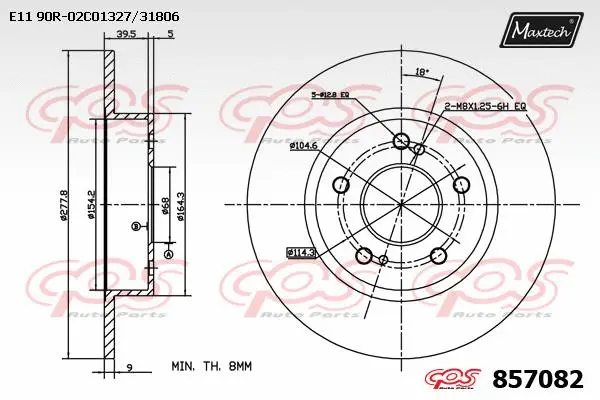 Disque de frein MAXTECH 857082