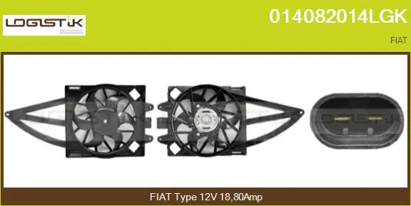Moteur électrique, ventilateur pour radiateurs LGK 014082014LGK