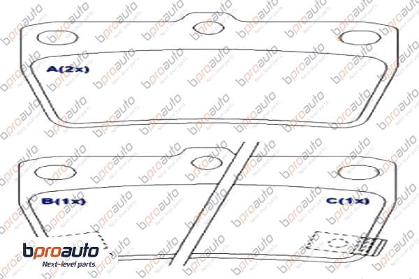Kit de plaquettes de frein, frein à disque BPROAUTO 1BP30963AA