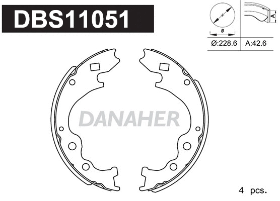 Jeu de mâchoires de frein DANAHER DBS11051