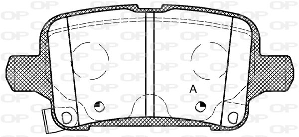 Kit de plaquettes de frein, frein à disque OPEN PARTS BPA1628.02