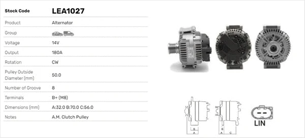 Alternateur LUSA LEA1027