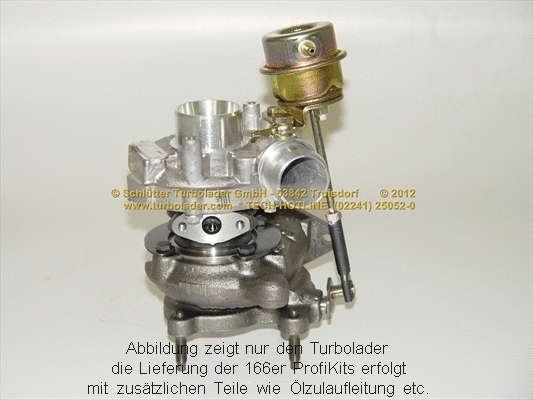 Turbocompresseur, suralimentation SCHLÜTTER TURBOLADER 166-00580