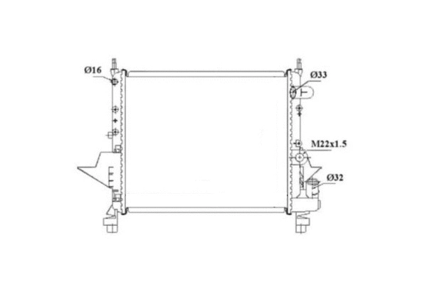 Radiateur, refroidissement du moteur ASAM AUTOMOTIVE 34888