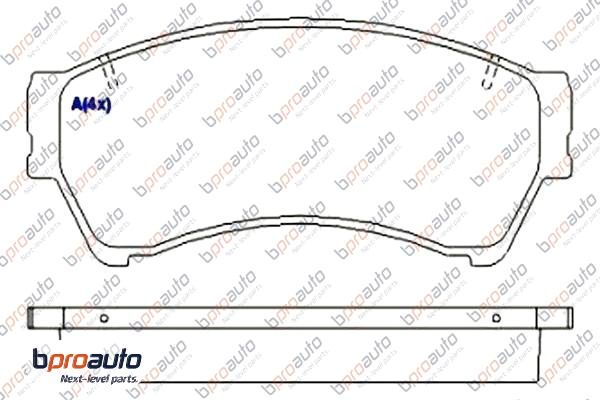 Kit de plaquettes de frein, frein à disque BPROAUTO 1BP30943AA