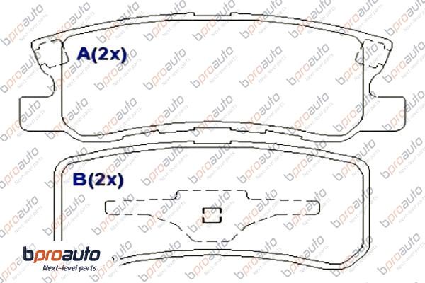 Kit de plaquettes de frein, frein à disque BPROAUTO 1BP30946AA