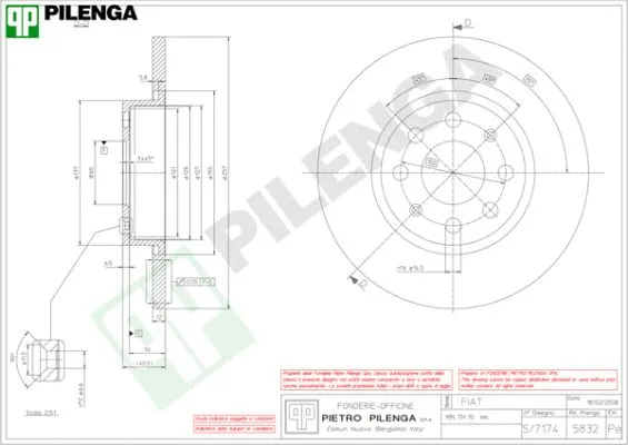 Disque de frein PILENGA 5832