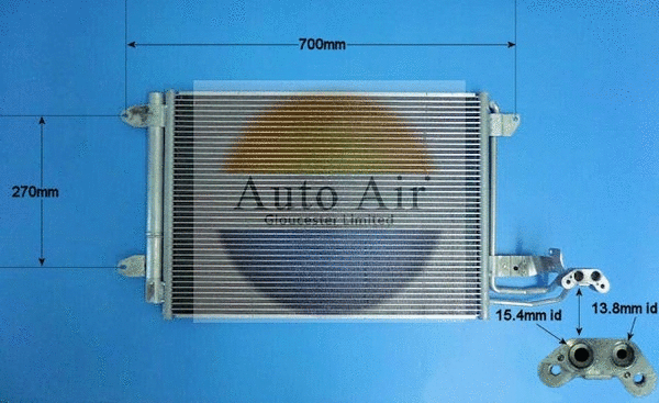 Condenseur, climatisation AUTO AIR GLOUCESTER 16-1054