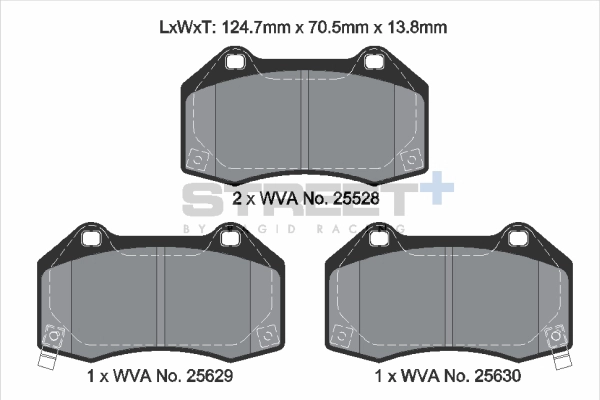 Kit de plaquettes de frein, frein à disque PAGID Racing T8088SP2001