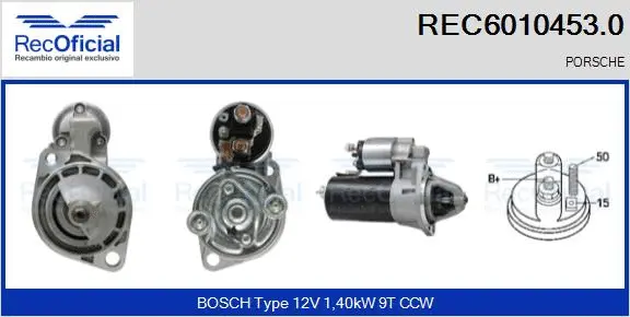 Démarreur RECOFICIAL REC6010453.0