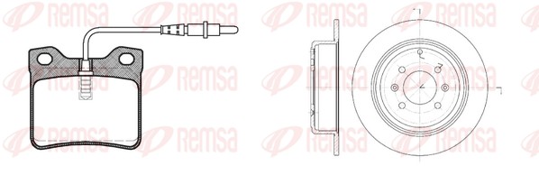 Kit de freins, frein à disques REMSA 8321.00