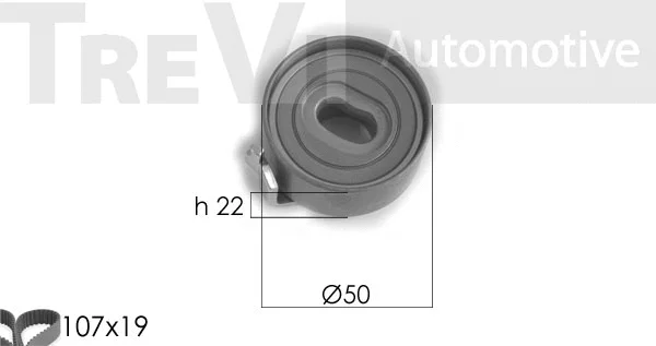 Kit de courroie crantée TREVI AUTOMOTIVE KD1143
