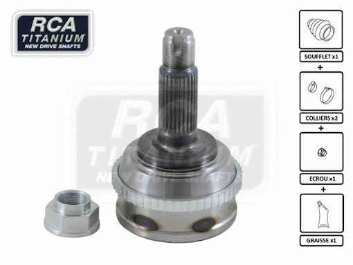 Jeu de joints, arbre de transmission RCA FRANCE RV02A