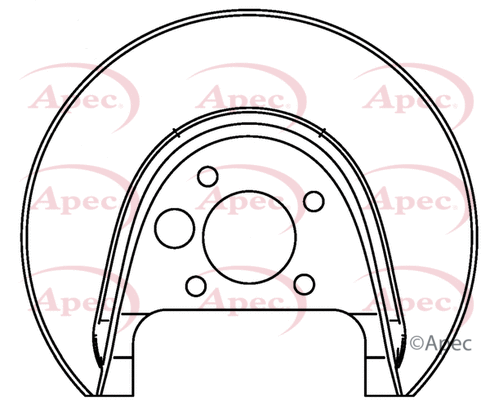 Déflecteur, disque de frein APEC ASG1045