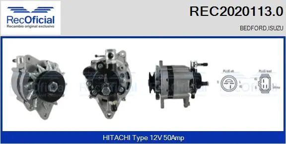Alternateur RECOFICIAL REC2020113.0