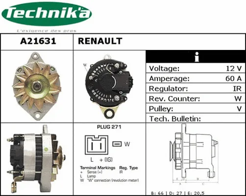 Alternateur Technika A21631