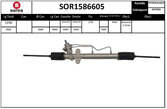 Crémaillère de direction SERA SOR1586605