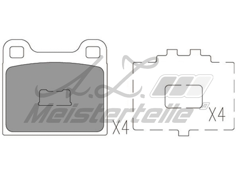 Kit de plaquettes de frein, frein à disque A.Z. Meisterteile AZMT-44-022-1619