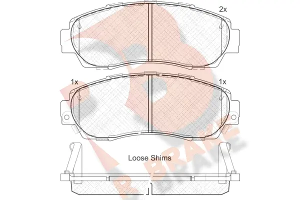 Kit de plaquettes de frein, frein à disque R BRAKE RB1811
