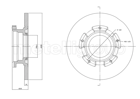 Disque de frein CIFAM 800-1753C