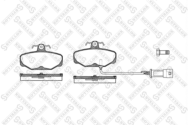 Kit de plaquettes de frein, frein à disque STELLOX 216 002-SX