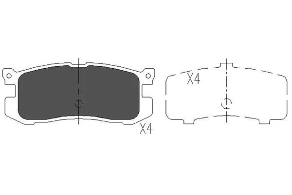 Kit de plaquettes de frein, frein à disque KAVO PARTS KBP-4537