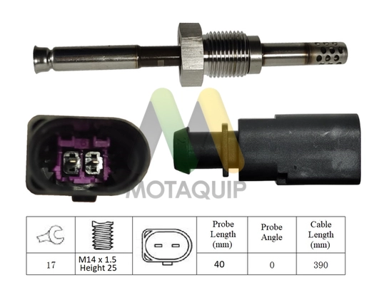 Capteur, température des gaz MOTAQUIP LVET397