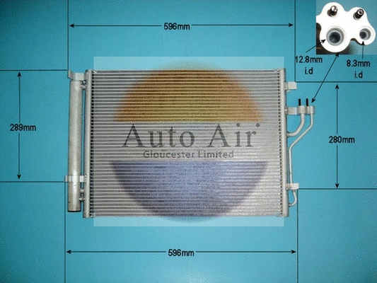 Condenseur, climatisation AUTO AIR GLOUCESTER 16-1426