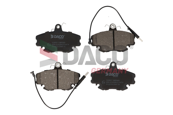 Kit de plaquettes de frein, frein à disque DACO Germany 329957