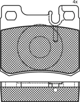 Kit de plaquettes de frein, frein à disque Technika 02023