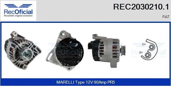 Alternateur RECOFICIAL REC2030210.1