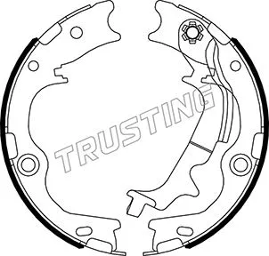 Jeu de mâchoires de frein, frein de stationnement TRUSTING 046.231