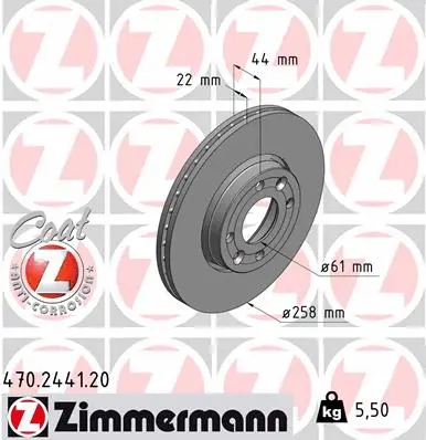 Disque de frein ZIMMERMANN 470.2441.20