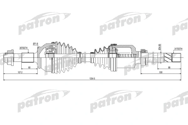 Arbre de transmission PATRON PDS0427