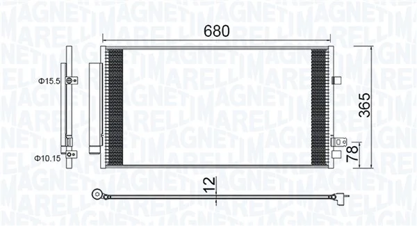 Condenseur, climatisation MAGNETI MARELLI 350203173000