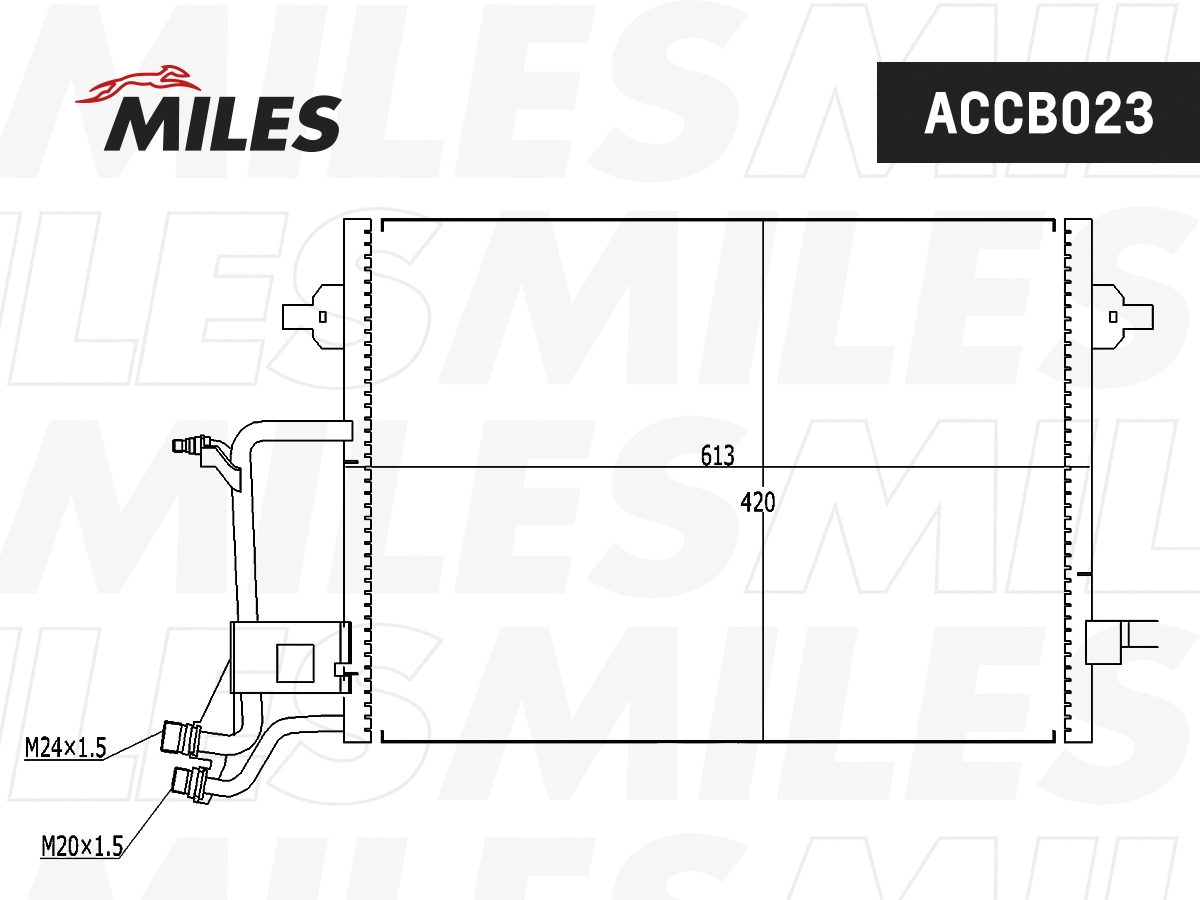 Condenseur, climatisation MILES ACCB023