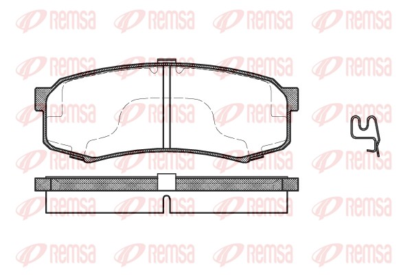 Kit de plaquettes de frein, frein à disque REMSA 0413.04
