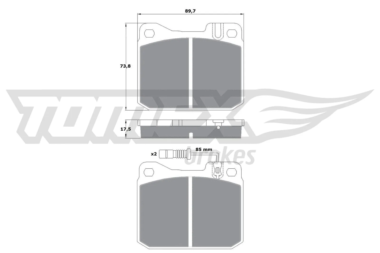 Kit de plaquettes de frein, frein à disque TOMEX Brakes TX 10-223