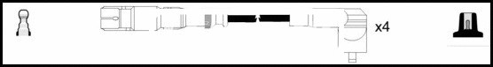 Kit de câbles d'allumage LEMARK HOES1096