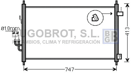 Condenseur, climatisation BUGOBROT 62-HD5233