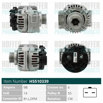Alternateur HOFFER H5510339