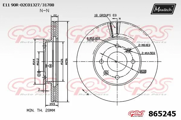 Disque de frein MAXTECH 865245