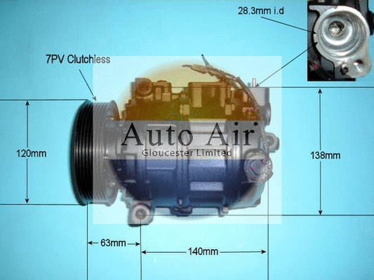 Compresseur, climatisation AUTO AIR GLOUCESTER 14-9649R