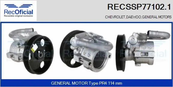 Pompe hydraulique, direction RECOFICIAL RECSSP77102.1