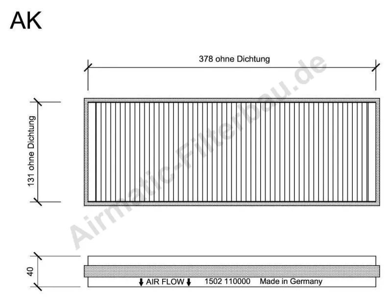 Filtre, air de l'habitacle AIRMATIC Filterbau IF1502