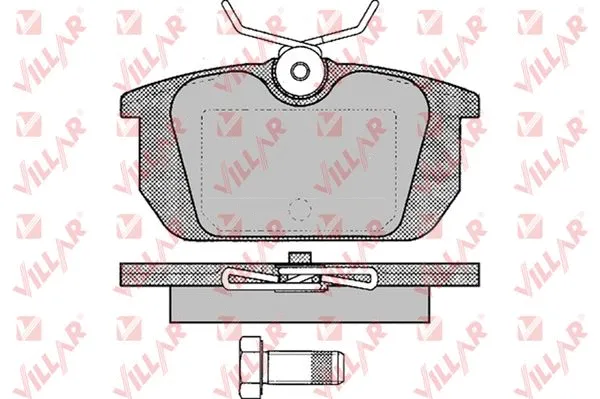 Kit de plaquettes de frein, frein à disque VILLAR 626.0101