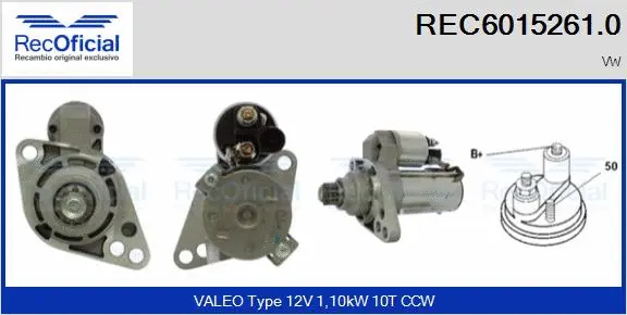 Démarreur RECOFICIAL REC6015261.0